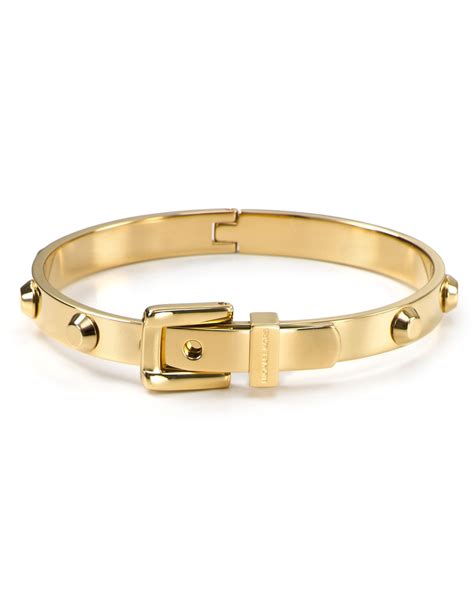 michael kors astor gold plated buckle bangle|Michael Kors Astor Bangle for sale .